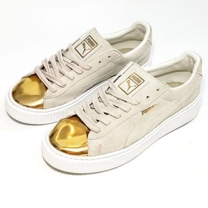 Puma Suede Platform Gold Women's Sneakers